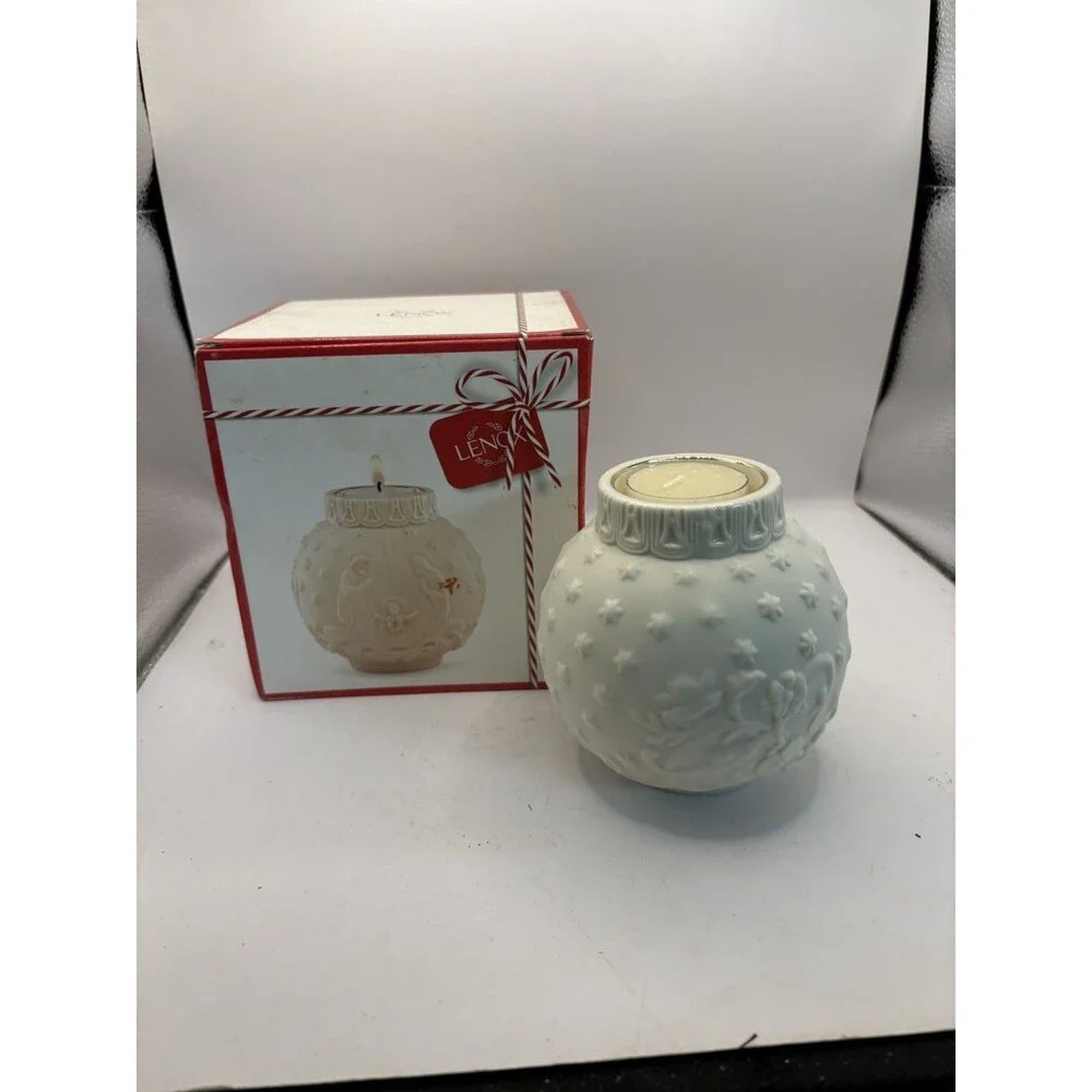 Lenox Ornamental Glow Nativity Votive 4'' Candle Holder Porcelain Original Box